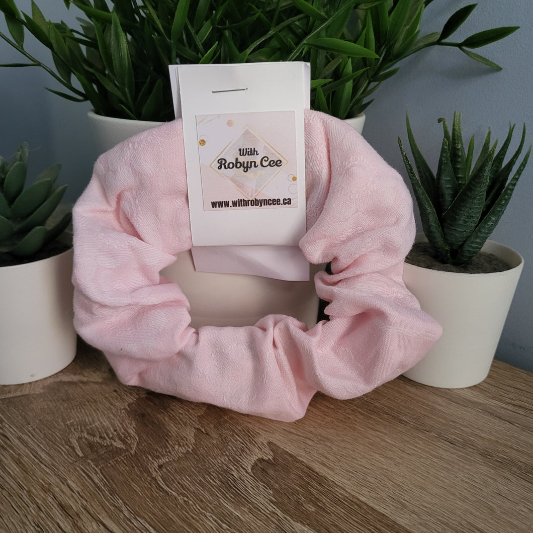 Floral Light Pink Scrunchie (XL)