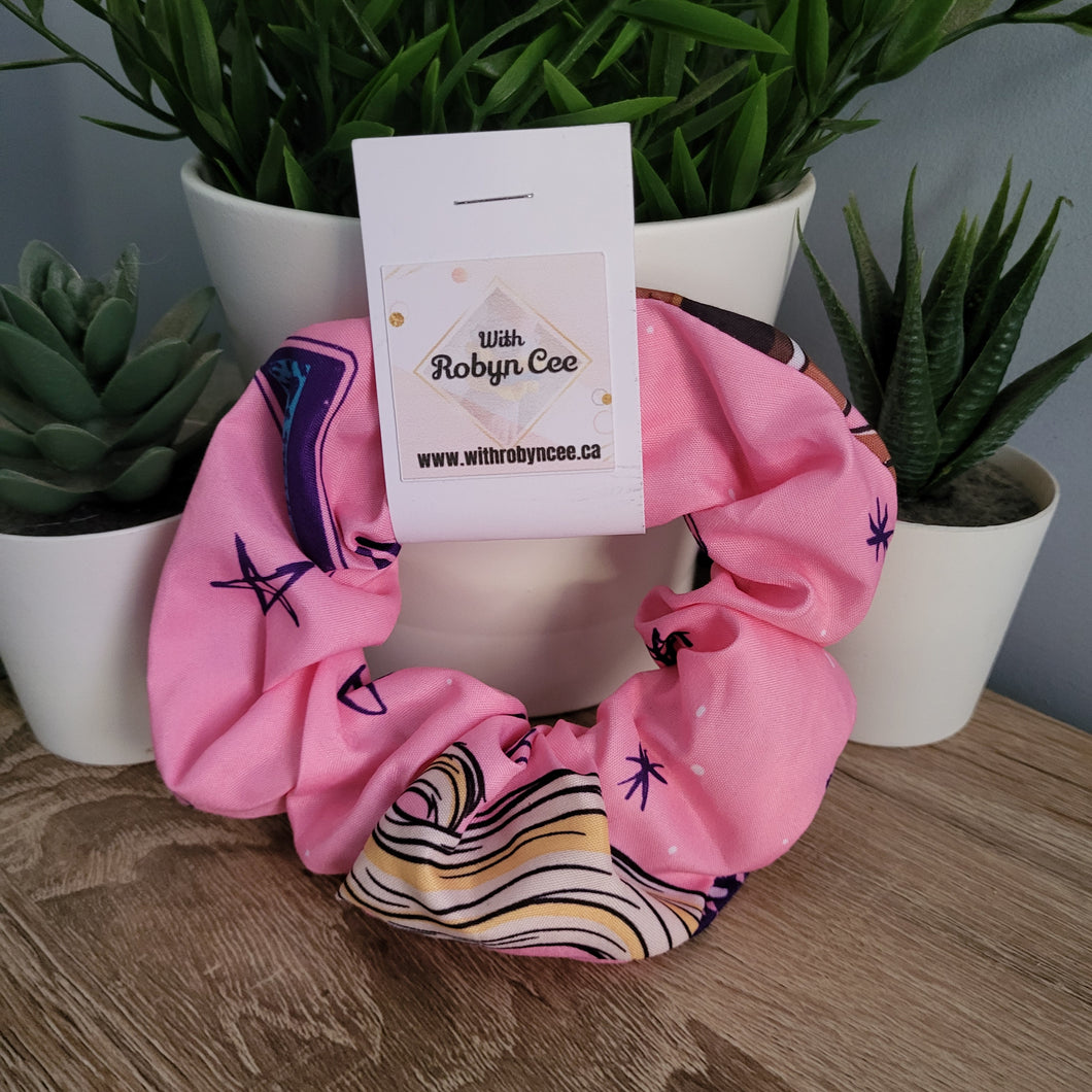Designed Pink Scrunchie (XL)