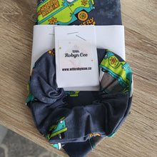 Load image into Gallery viewer, Dark Grey Scooby-Doo Tie Up Dog Bandana Set (Small)
