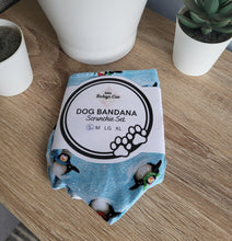 Load image into Gallery viewer, Penguins Tie Up Dog Bandana Set (Small)