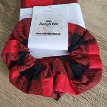 Load image into Gallery viewer, Buffalo Plaid Tie Up Dog Bandana Set (Small)