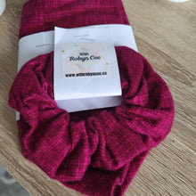 Load image into Gallery viewer, Fuchsia Tie Up Dog Bandana Set (Medium)