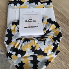 Load image into Gallery viewer, Yellow Batman Tie Up Dog Bandana Set (Medium)