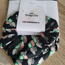 Load image into Gallery viewer, Friends Black Central Perk Tie Up Dog Bandana Set (Medium)