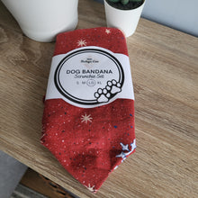Load image into Gallery viewer, Christmas Tie Up Dog Bandana Set (Large)