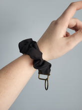 Load image into Gallery viewer, Black Glamour Key Chain Scrunchie