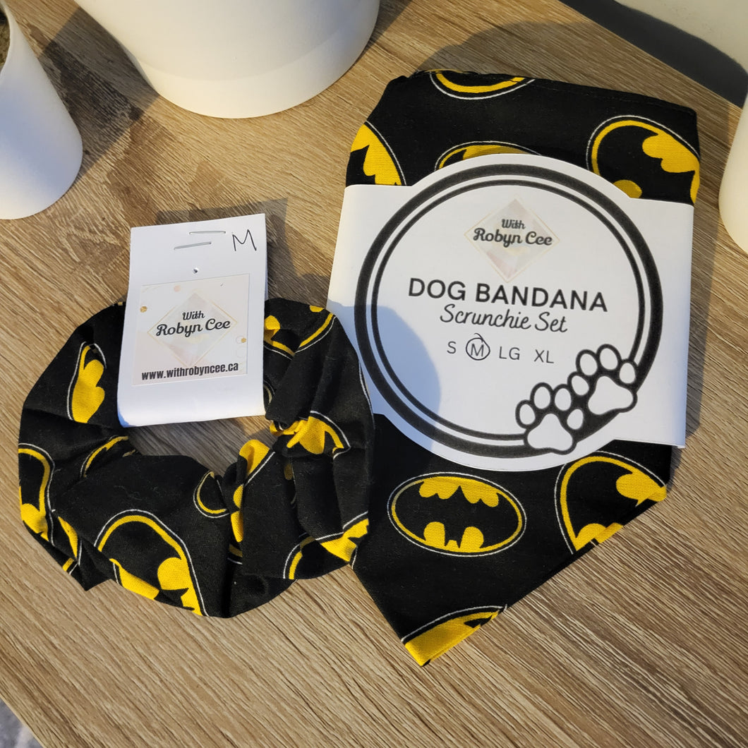 Batman Dog Bandana Set (Medium)