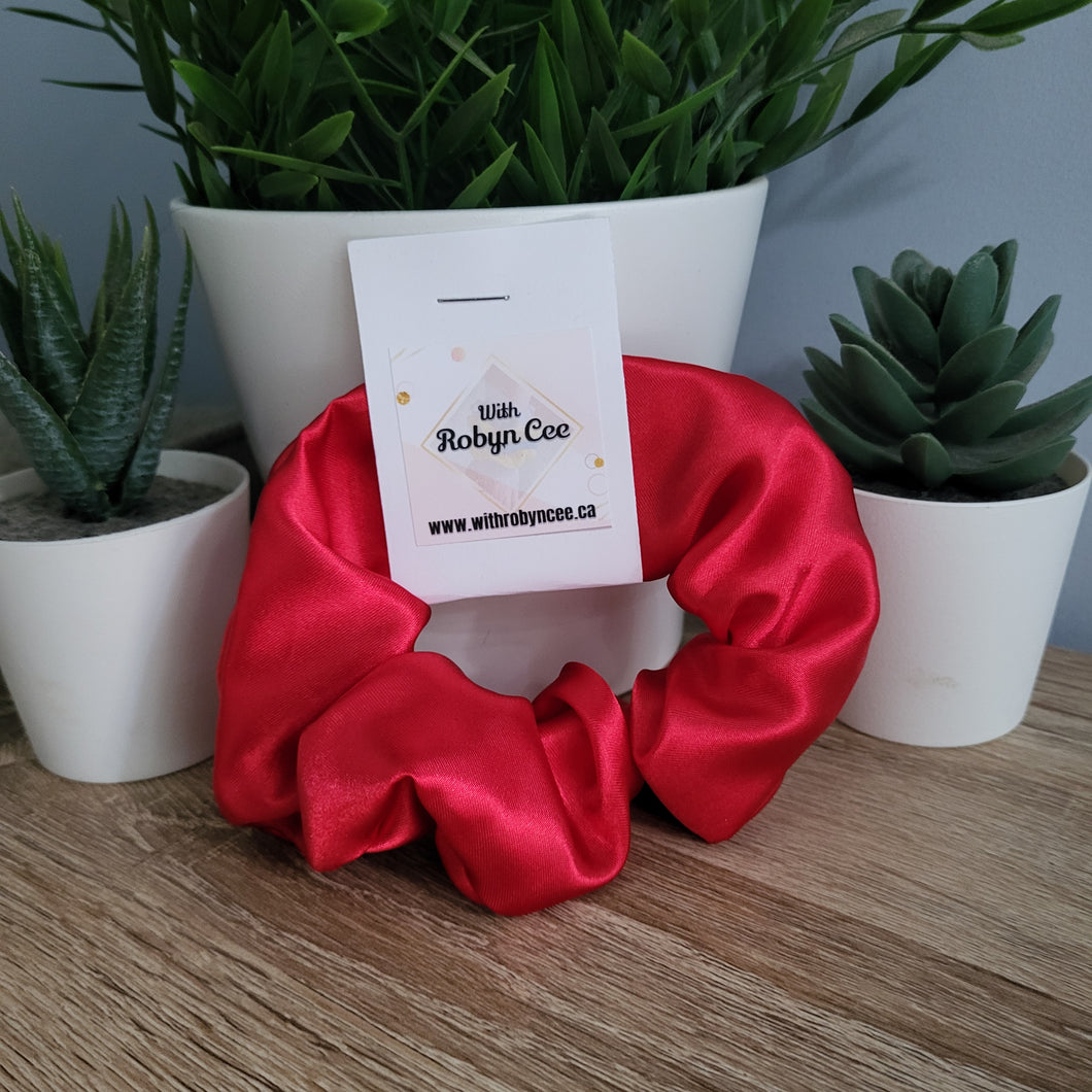 Red Satin Scrunchie (XL)