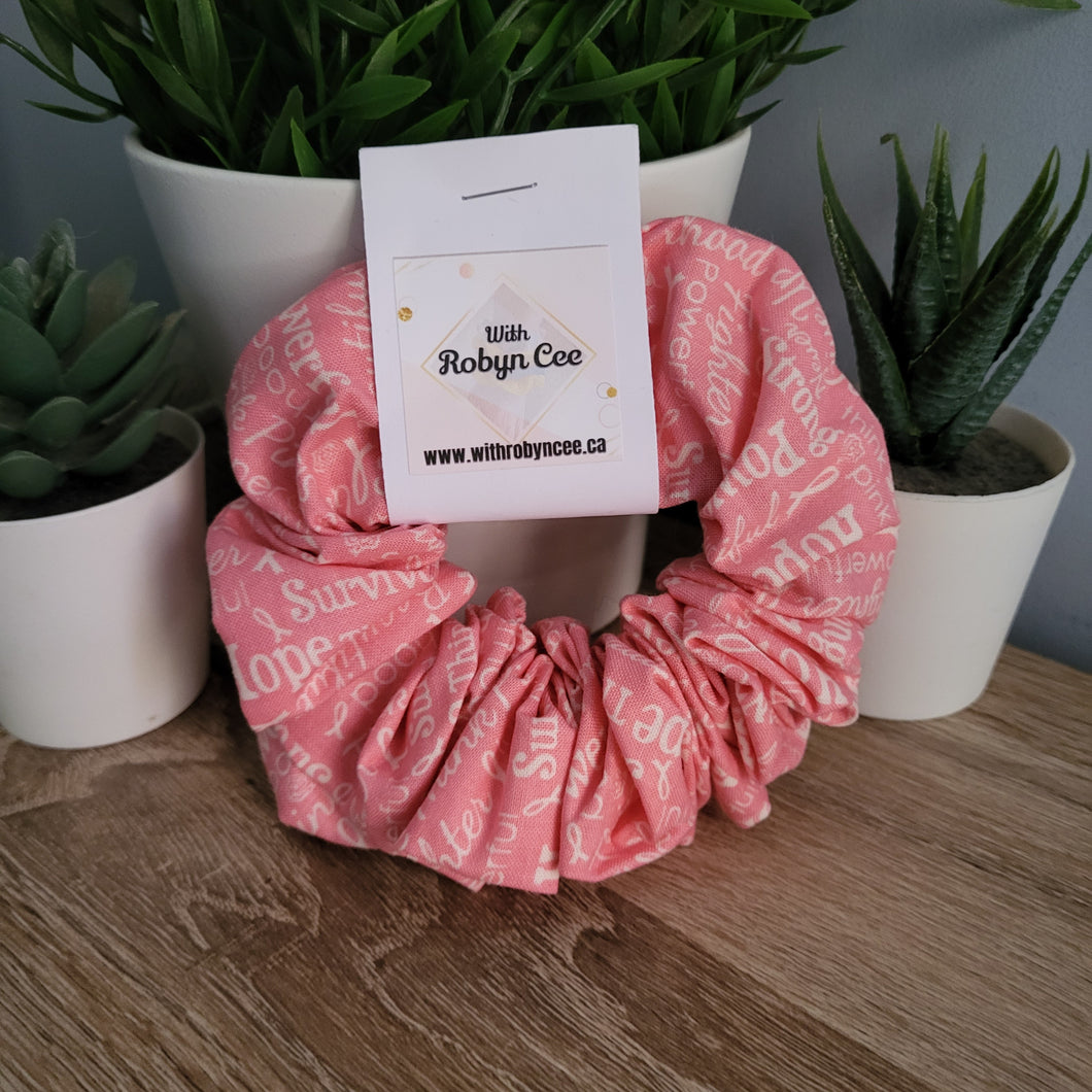 Breast Cancer Ribbon LUXE Scrunchie