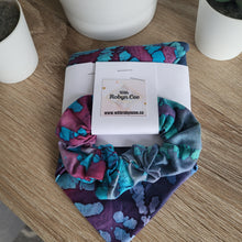 Load image into Gallery viewer, Purple  Tie Dye Tie Up Dog Bandana Set (Small)
