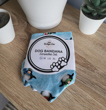 Load image into Gallery viewer, Penguins Tie Up Dog Bandana Set (Small)
