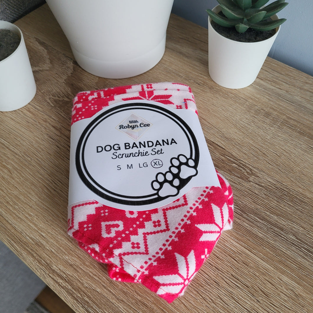 Christmas Dog Bandana Set (XL)