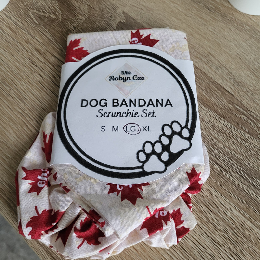 Canada Tie Up Dog Bandana Set (Large)