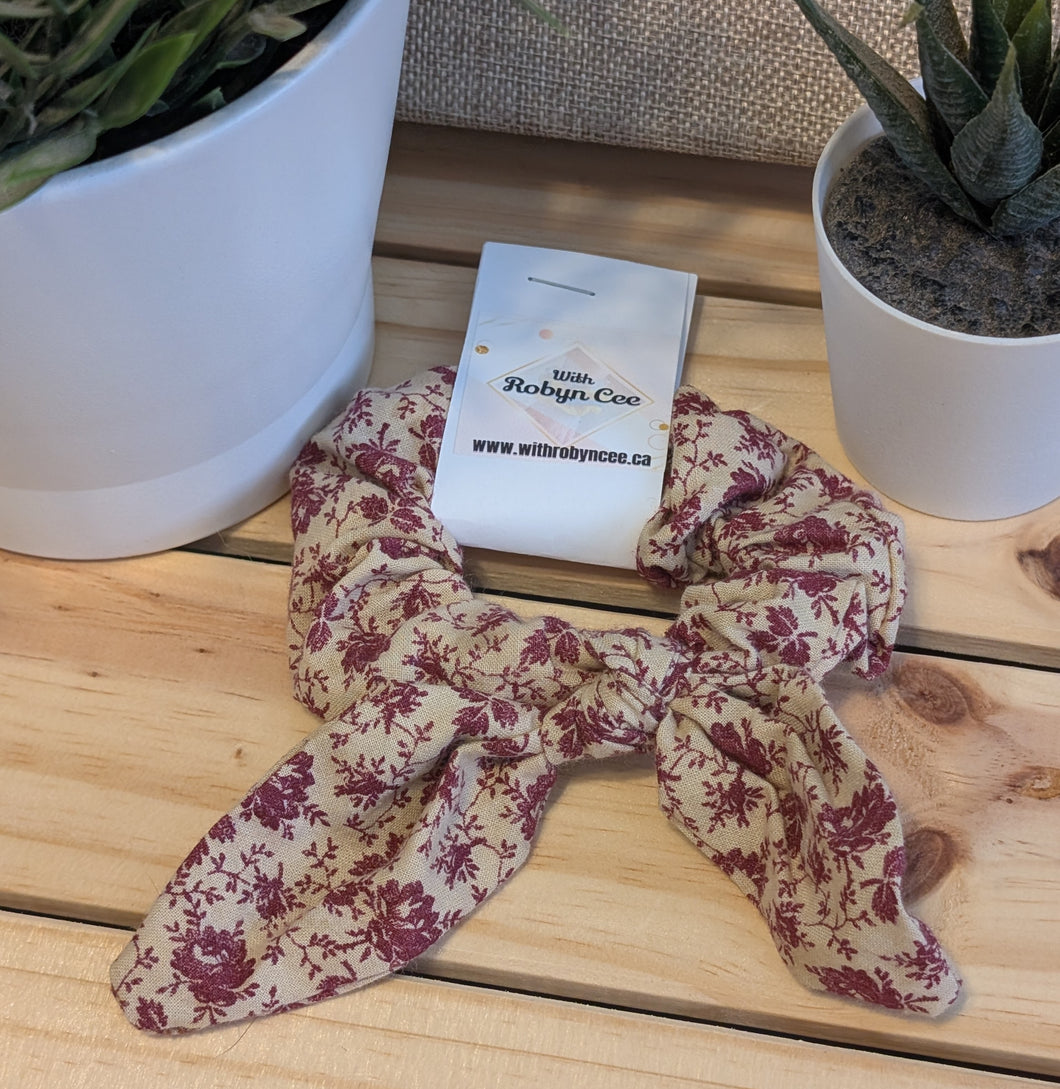 Beige Tie Scrunchie (Large)
