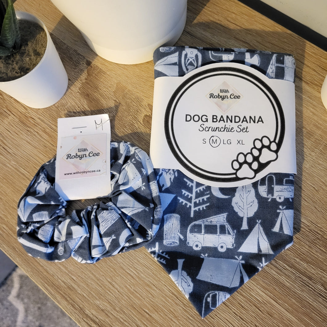 Camping Dog Bandana Set (Medium)