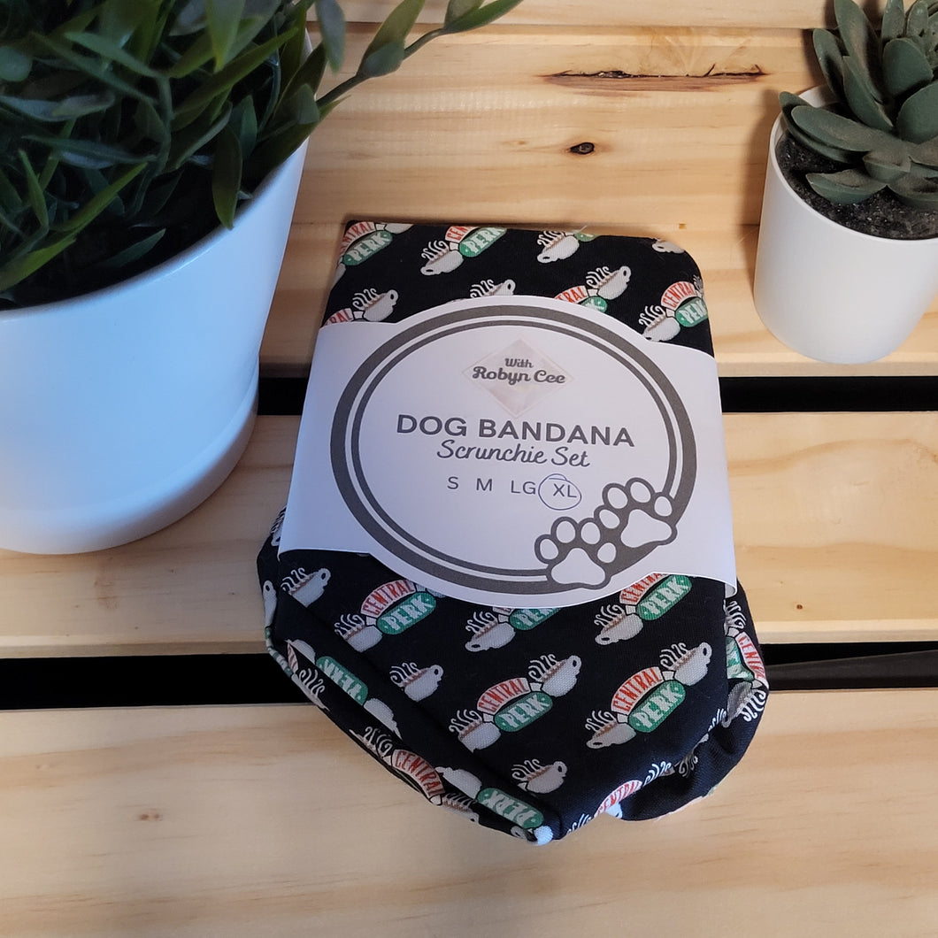 Friends Tie Up Dog Bandana Set (XL)