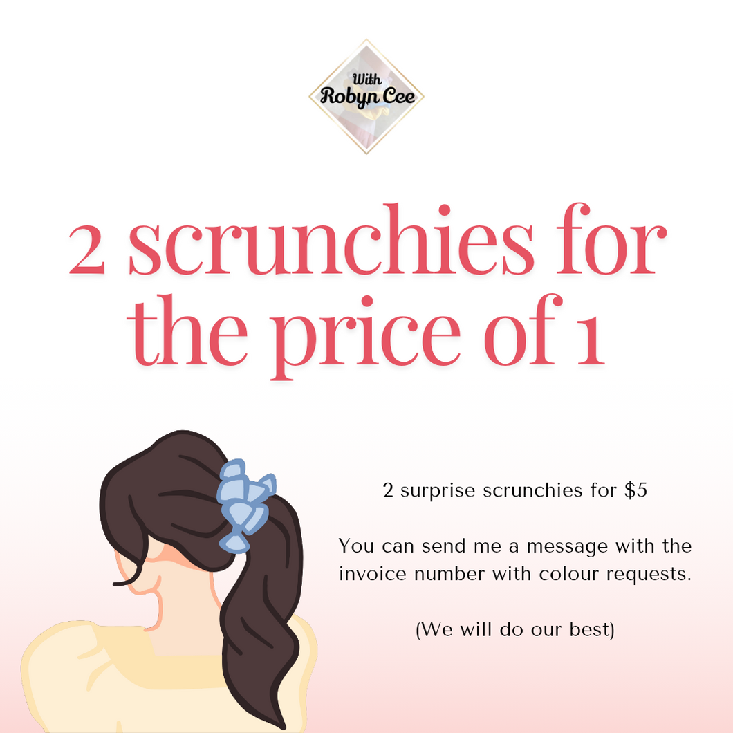 2 for 1 scrunchie sale