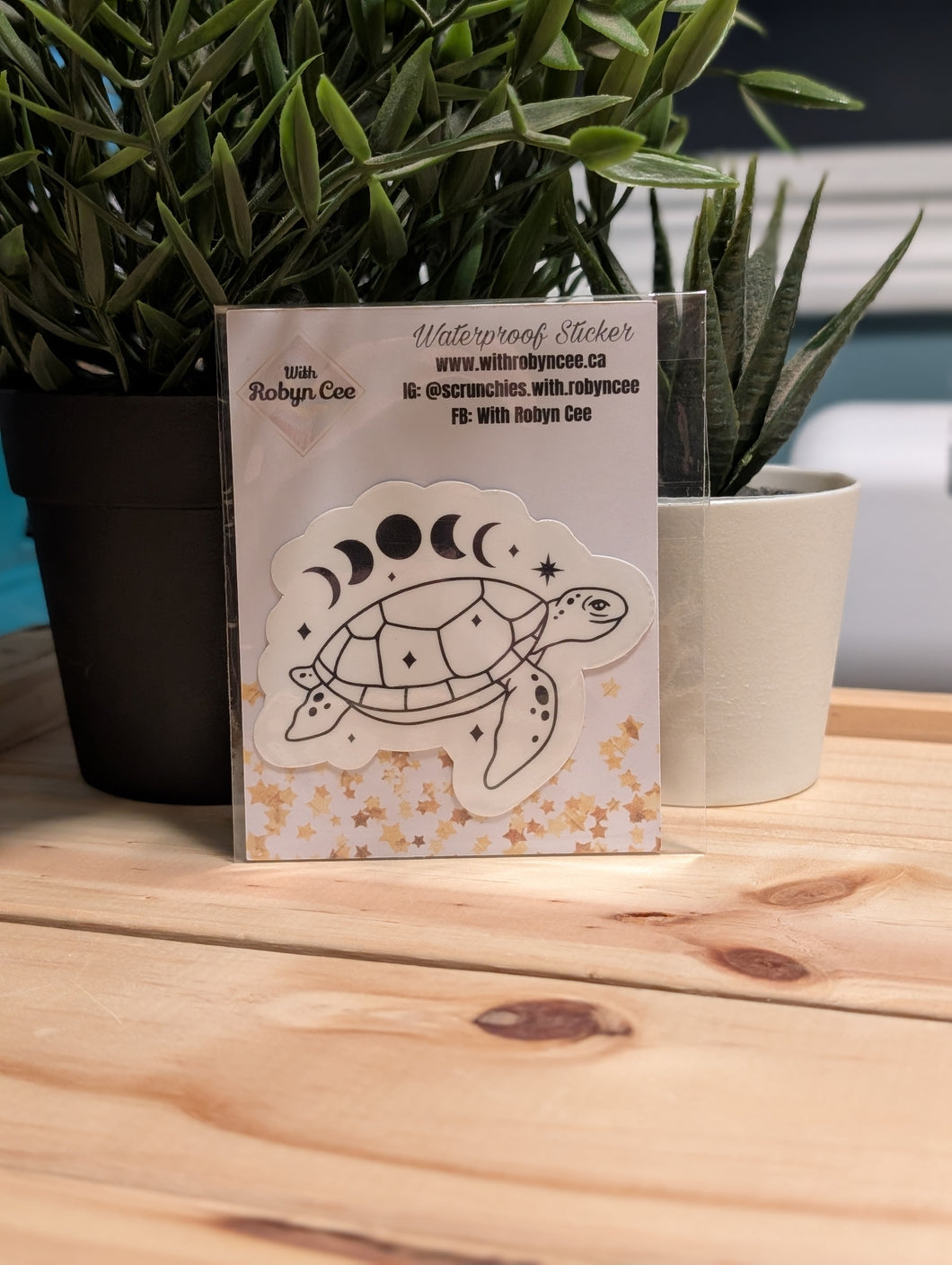 Black Moon Turtle Sticker