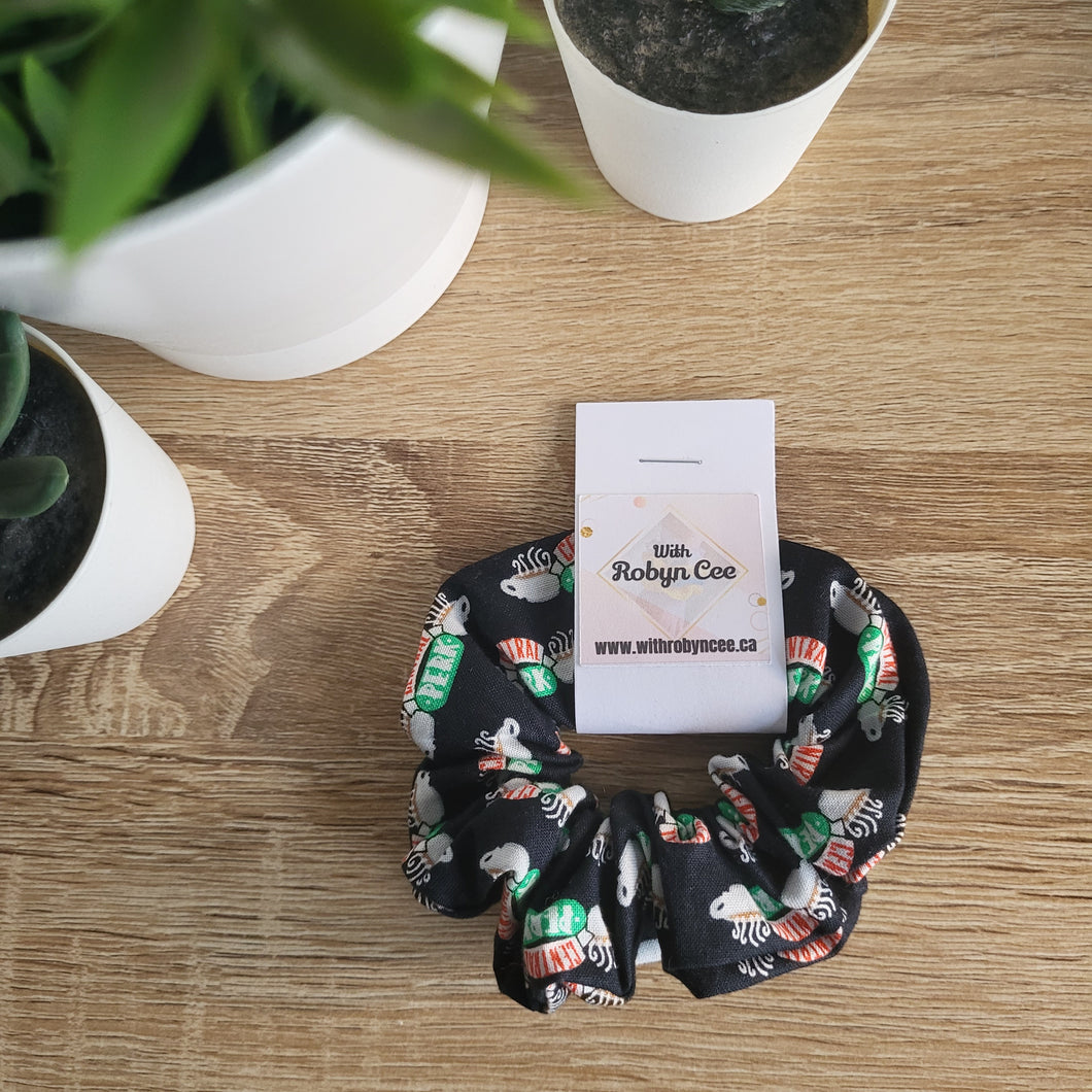 Friends Black Central Perk Scrunchie (Large)