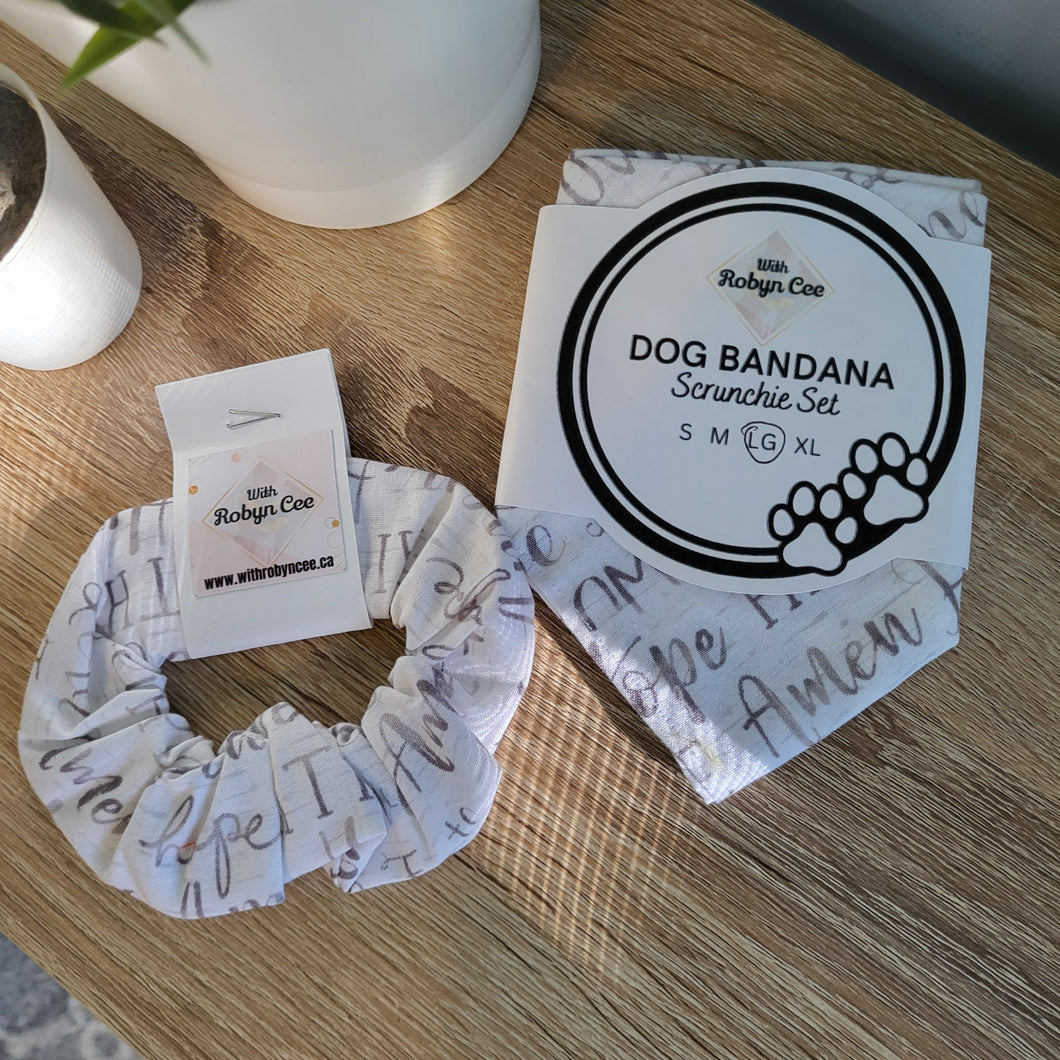 Faith Dog Bandana Set (Large)