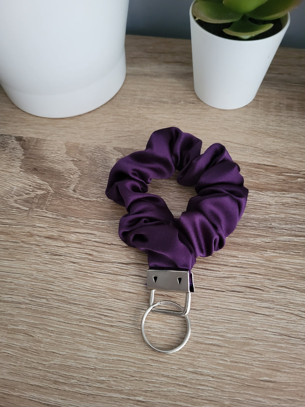 Plum Key Chain Scrunchie