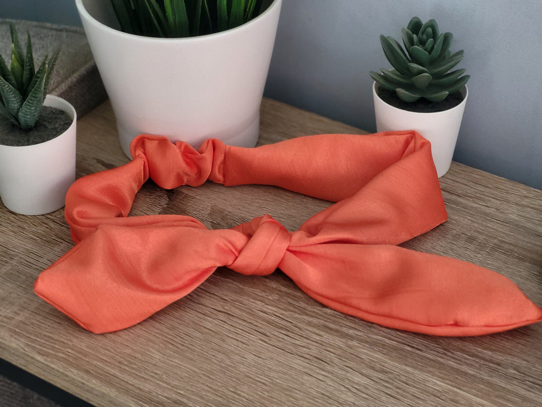 Orange Tie Up Headband Adult