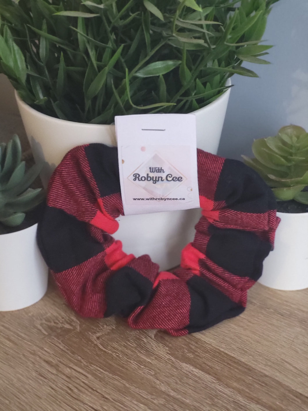 Buffalo Plaid Red Scrunchie (XL)