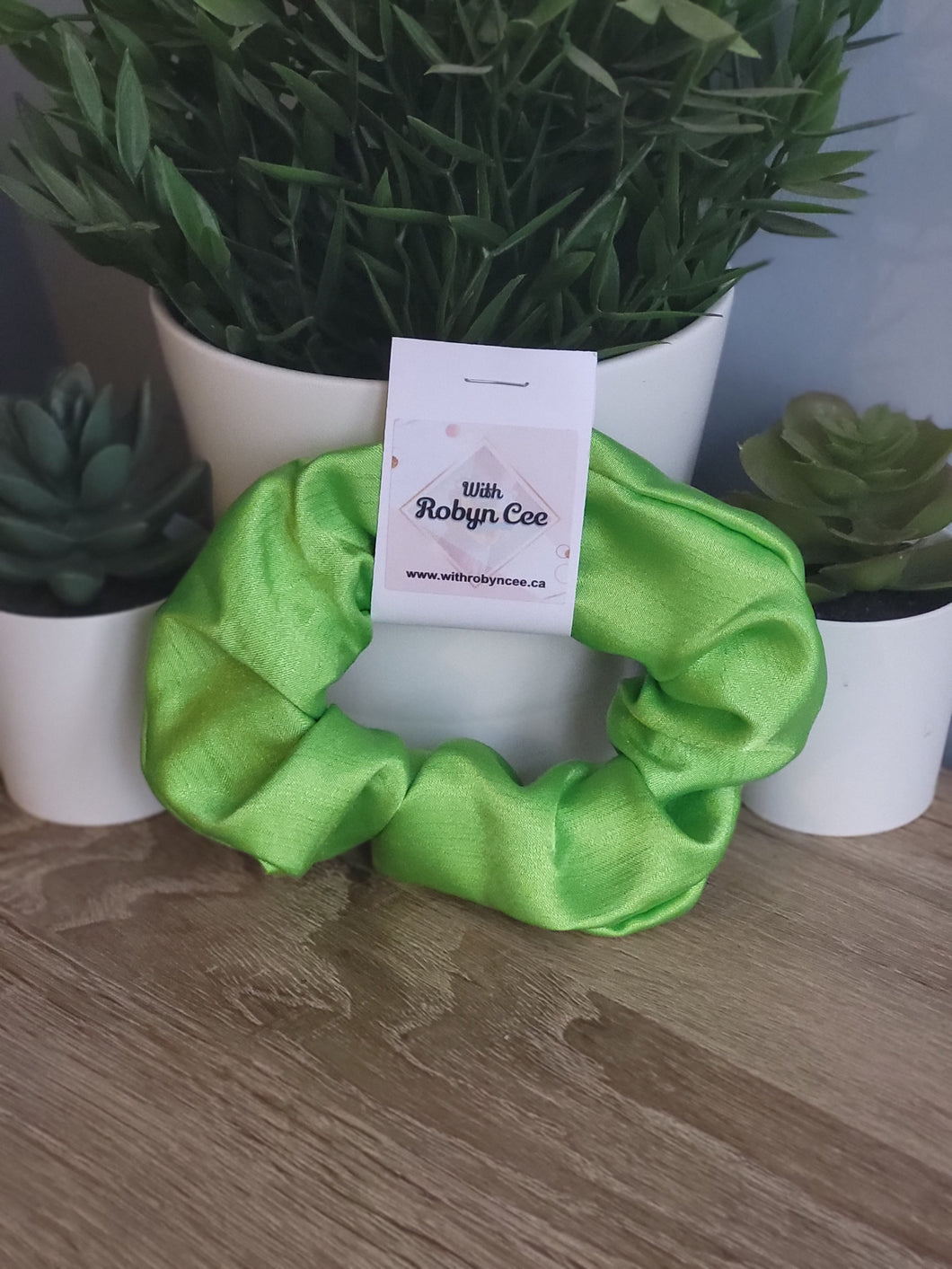 Green Satin Scrunchie (XL)
