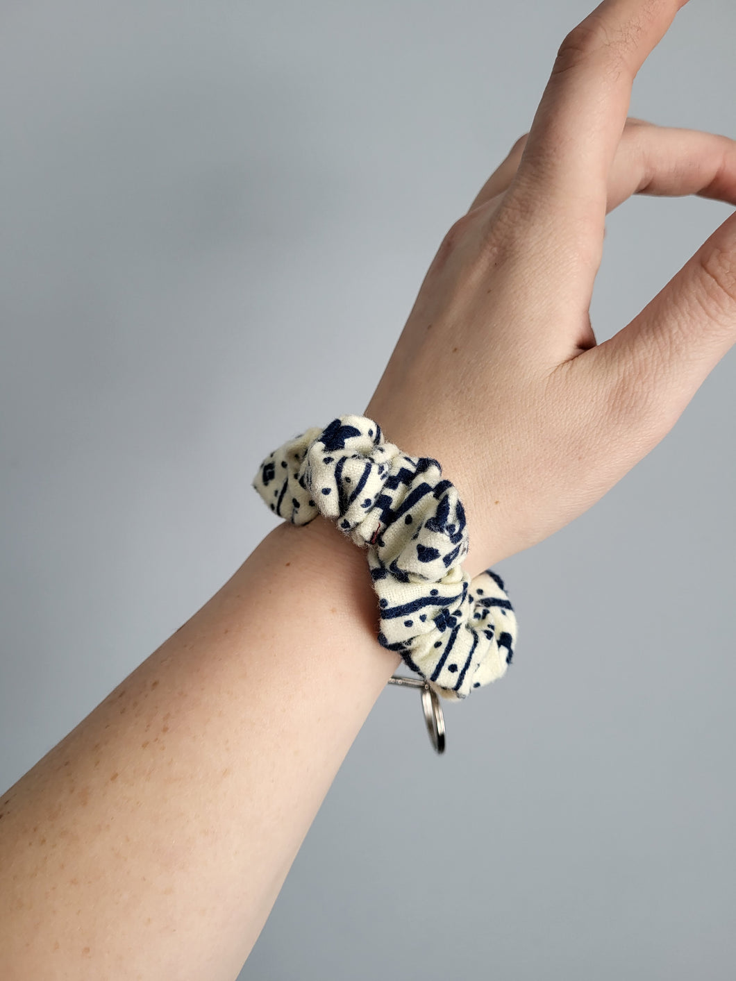 Snowflake Key Chain Scrunchie