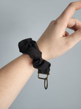 Load image into Gallery viewer, Black Glamour Key Chain Scrunchie
