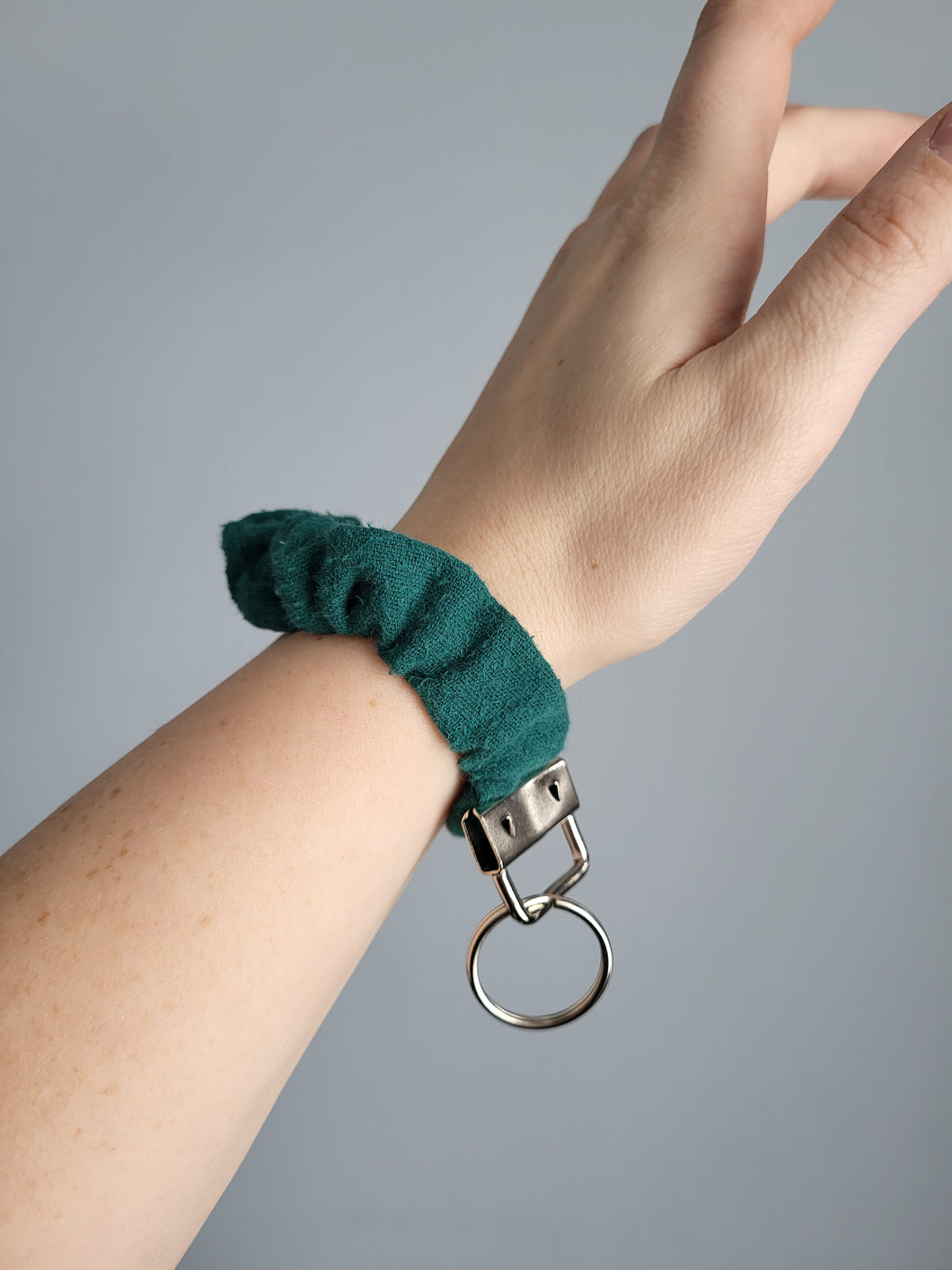 Forest Green Key Chain Scrunchie