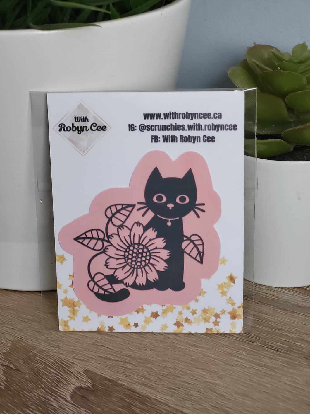 Pink Cat Sticker