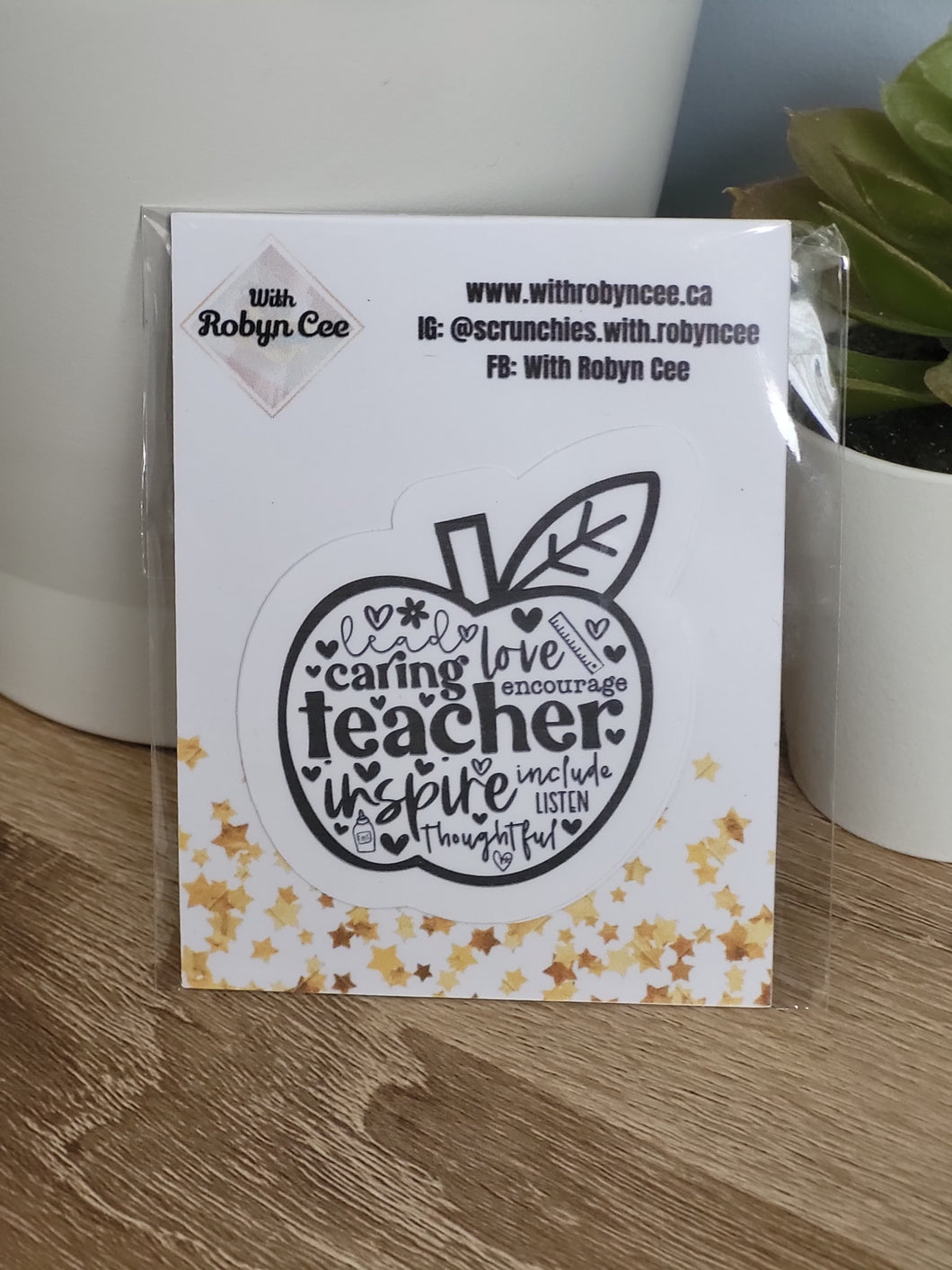 Teacher Apple Sticker