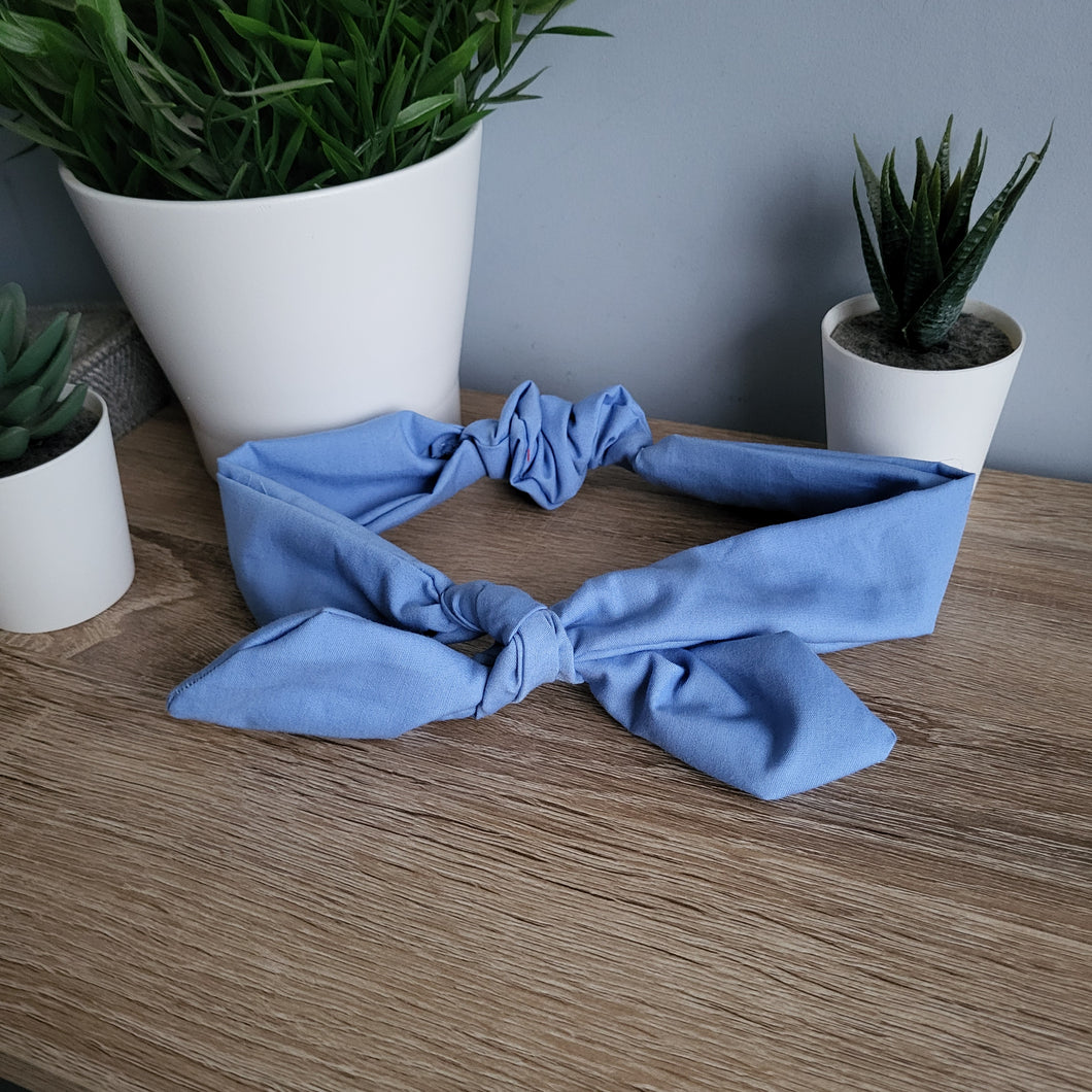 Blue Tie Up Headband Adult
