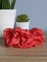 Load image into Gallery viewer, Peach Pink Satin Scrunchie (Large)
