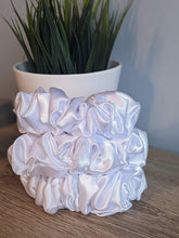 Load image into Gallery viewer, Satin White LUXE Scrunchie
