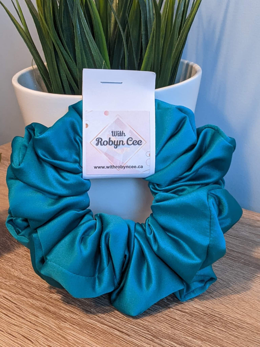 Teal LUXE Scrunchie